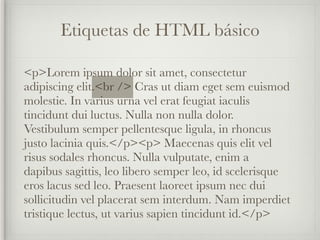 Tema 3 - Introducción a HTML | PDF