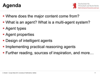 Introduction to Agents and Multi-agent Systems (lecture slides) | PDF