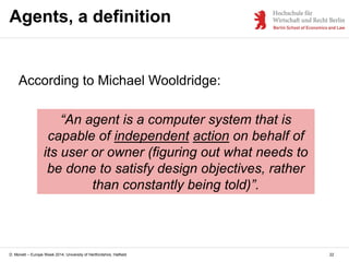 Introduction to Agents and Multi-agent Systems (lecture slides) | PDF