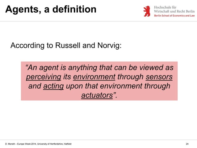 Introduction to Agents and Multi-agent Systems (lecture slides) | PDF