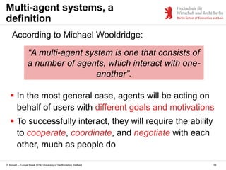 Introduction to Agents and Multi-agent Systems (lecture slides) | PDF
