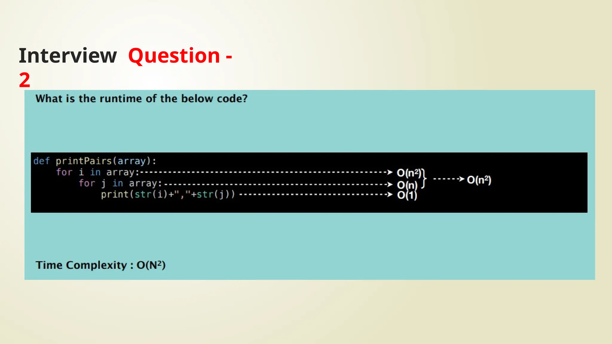 Interview Question -
2
 