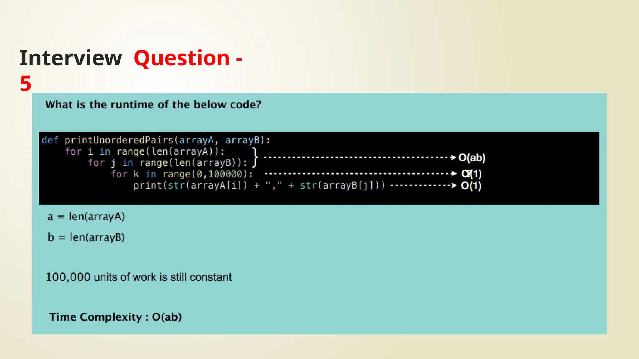 Interview Question -
5
 