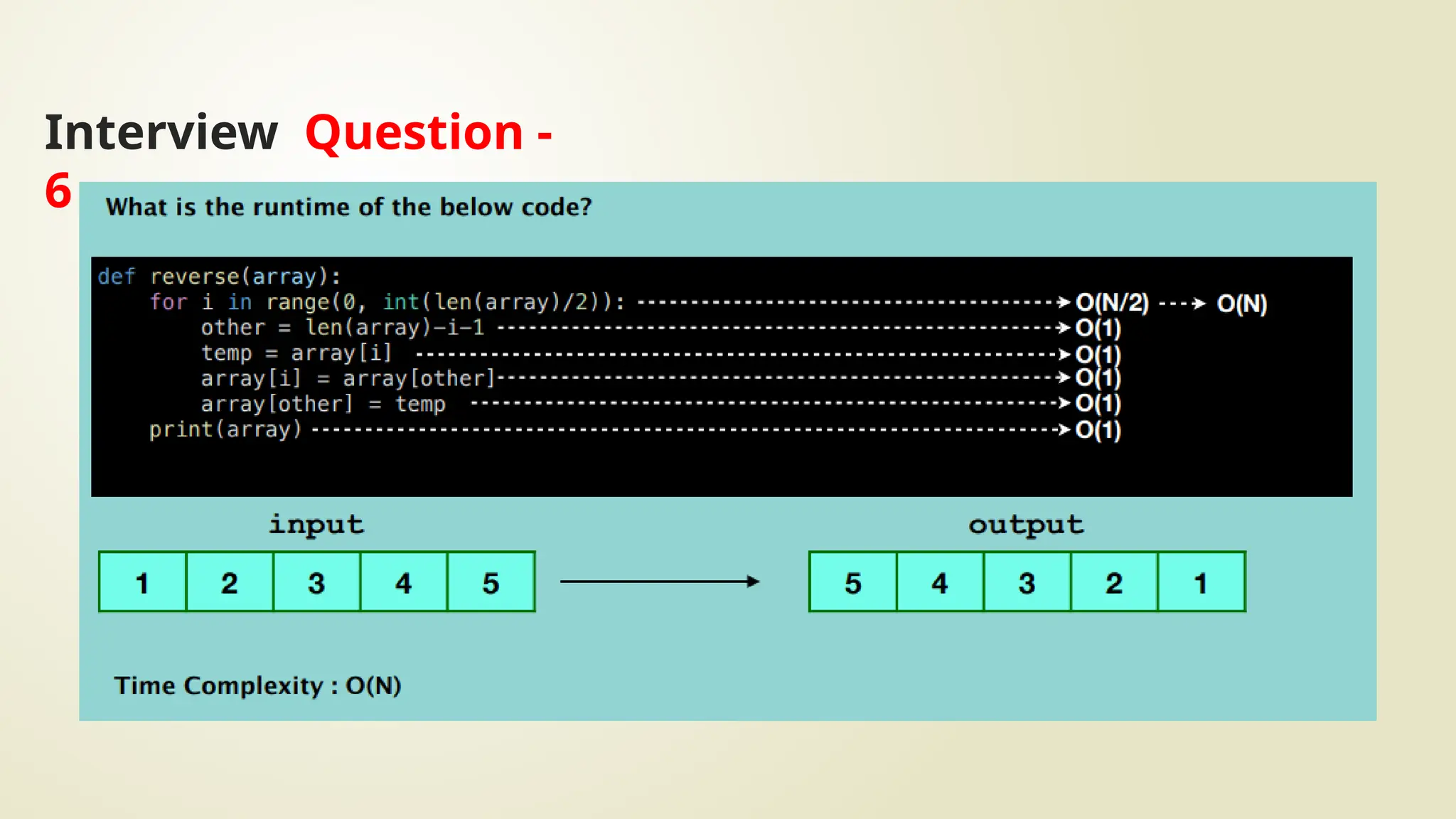 Interview Question -
6
 