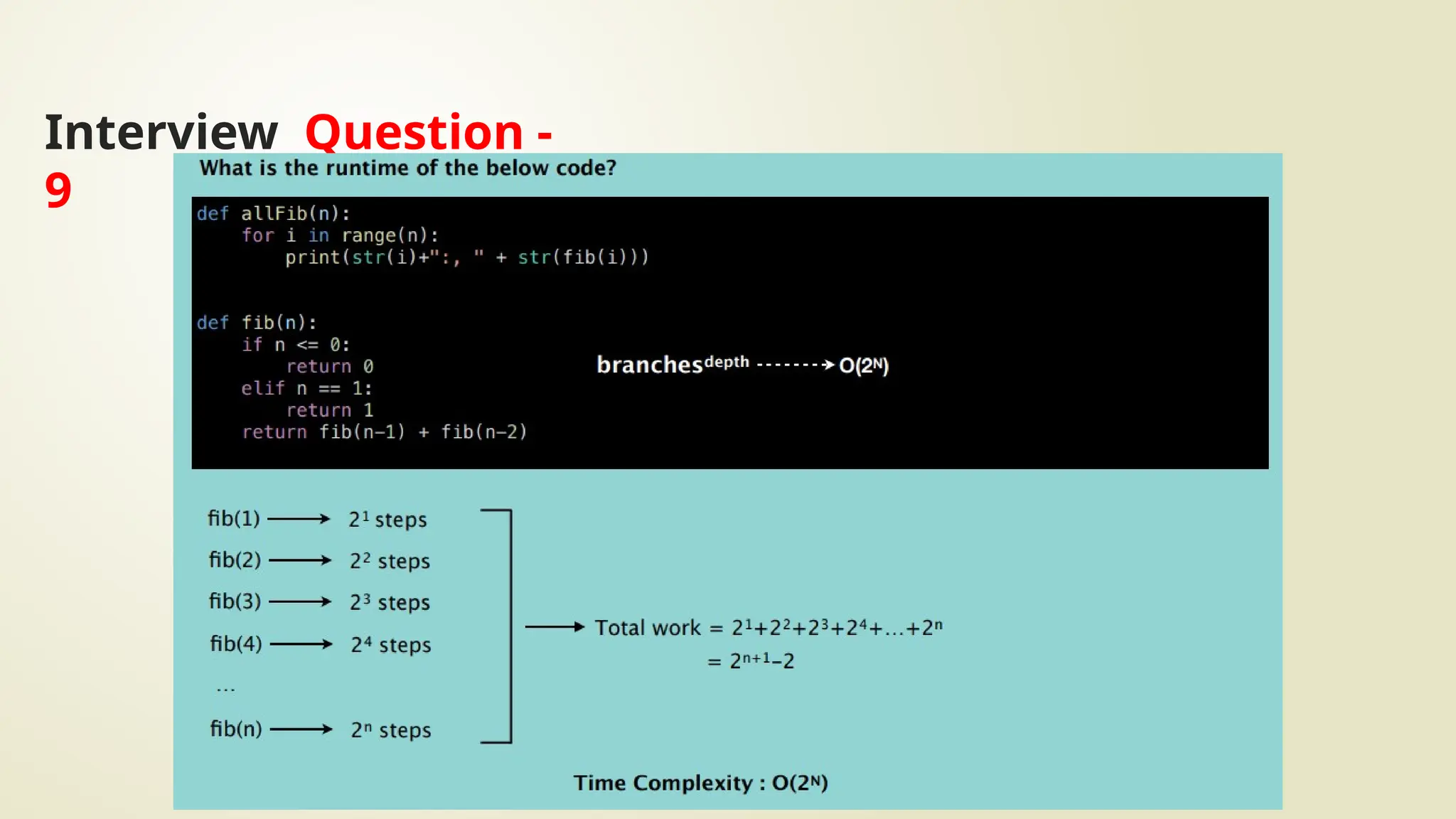 Interview Question -
9
 