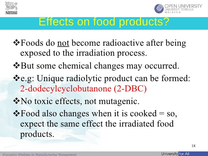 Irradiated Foods Can Become Radioactive Irradiated Foods Can Become Radioactive