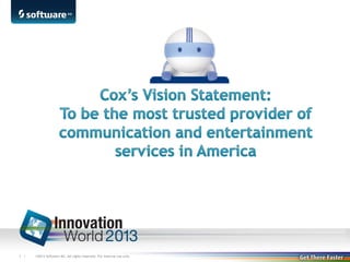 3 |

©2013 Software AG. All rights reserved. For internal use only

 