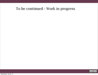 How could we have implemented the
getSolution( ) better
R. Rigon
Questions ?
Wednesday, September 4, 13
 