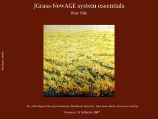 !56
In totale, questo sistema di grafi contiene 13 ODEs che sono connesse in vari
modi. u/na volta che le 5 equazioni che regolano i bilanci di massa, le
distribuzioni dei tempi di residenza dell’acqua nei diversi comparti può
essere derivata come mostrato nell’articolo RGB.
Certamente, c’è molto da fare per arrivare a questo risultato.
Volendo semplificare, il bilancio di energia delle chiome e della root zone
potrebbero essere fuse in un unico bilancio.
Ma, nelle semplificazioni, non andrei oltre.
La complessità delle interazioni rimanda alla ricerca di metodi oggettivi per
la semplificazione del sistema di equazioni, la riduzione dei parametri.
Ma esiste una letteratura consistente sul tema (mutuata dalla biologia
matematica).
All the budgets together
Rigon et al.
e.g. Huang, Z. J., Chu, Y., & Hahn, J. (2010). Model simplification procedure for signal transduction
pathway models An application to IL-6 signaling. Chemical Engineering Science, 65(6), 1964–1975.
http://doi.org/10.1016/j.ces.2009.11.035
 