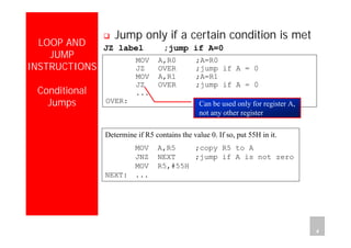3 jump, loop and call instructions | PPT