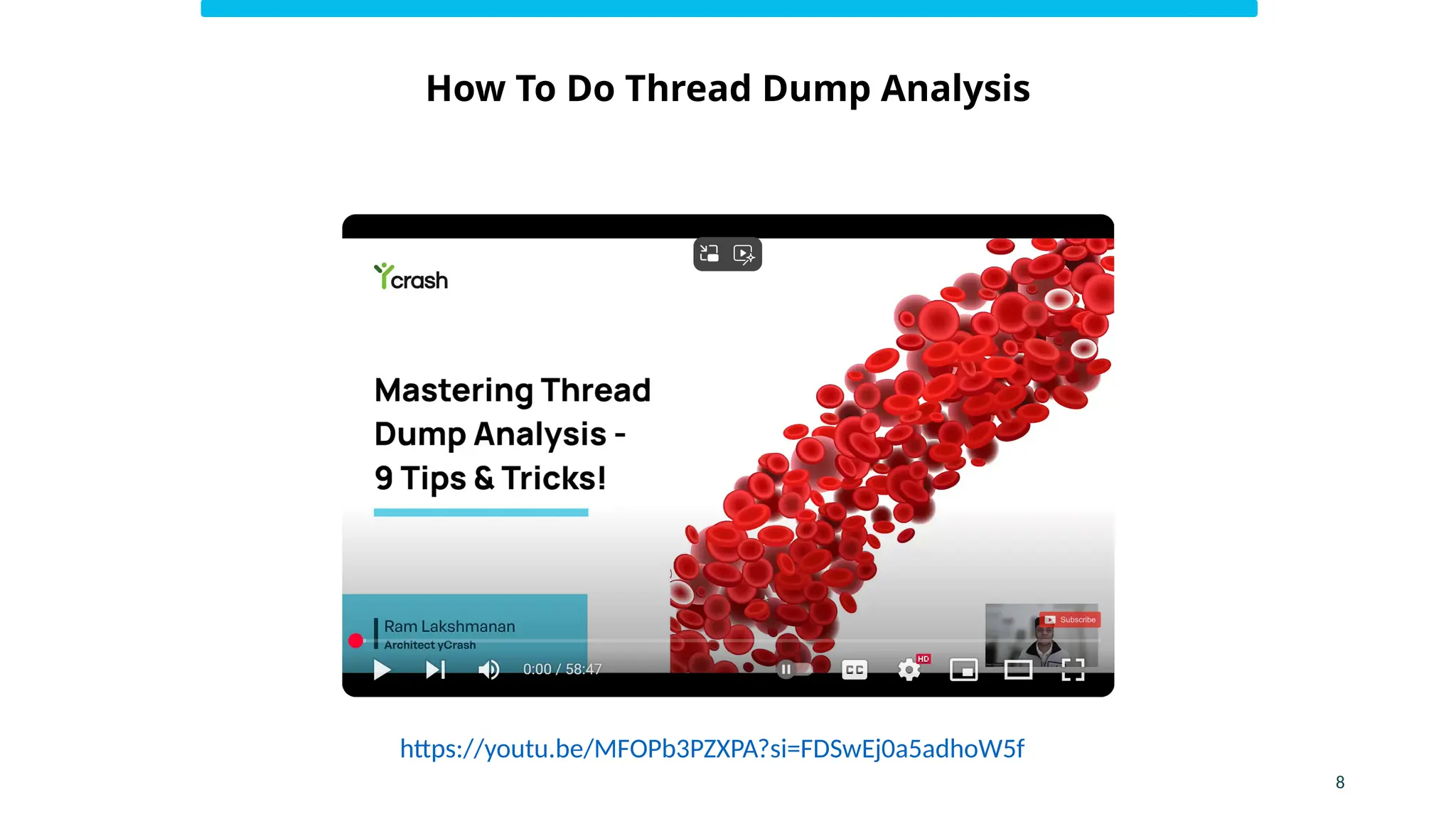 How To Do Thread Dump Analysis
8
https://youtu.be/MFOPb3PZXPA?si=FDSwEj0a5adhoW5f
 