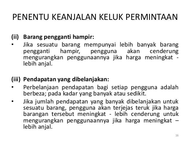 3 keanjalan permintaan dan penawaran