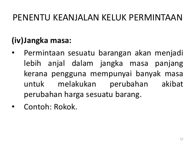 3 keanjalan permintaan dan penawaran