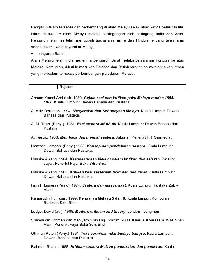 3. kesusasteraan, kebudayaan dan kesenian melayu