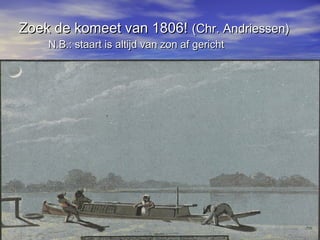 Zoek de komeet van 1806!Zoek de komeet van 1806! (Chr. Andriessen)(Chr. Andriessen)
N.B.: staart is altijd van zon af gerichtN.B.: staart is altijd van zon af gericht
 
