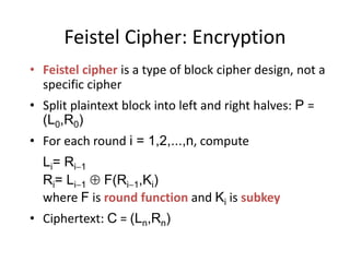 Feistel Cipher Structure In Cryptography One time pad Encryption: | PPTX