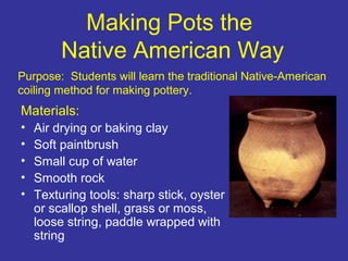 Traditional Navajo pottery making process
