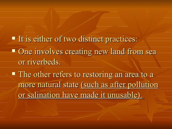 3 Land Reclamation Ppt