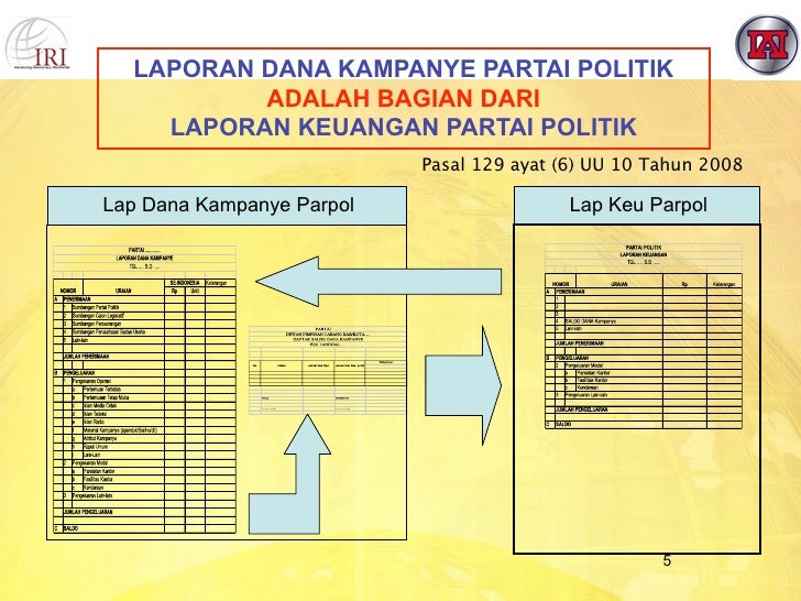 Contoh Format Laporan Dana Kampanye Caleg Kumpulan Contoh Laporan