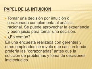 3 la toma de decisiones | PPTX