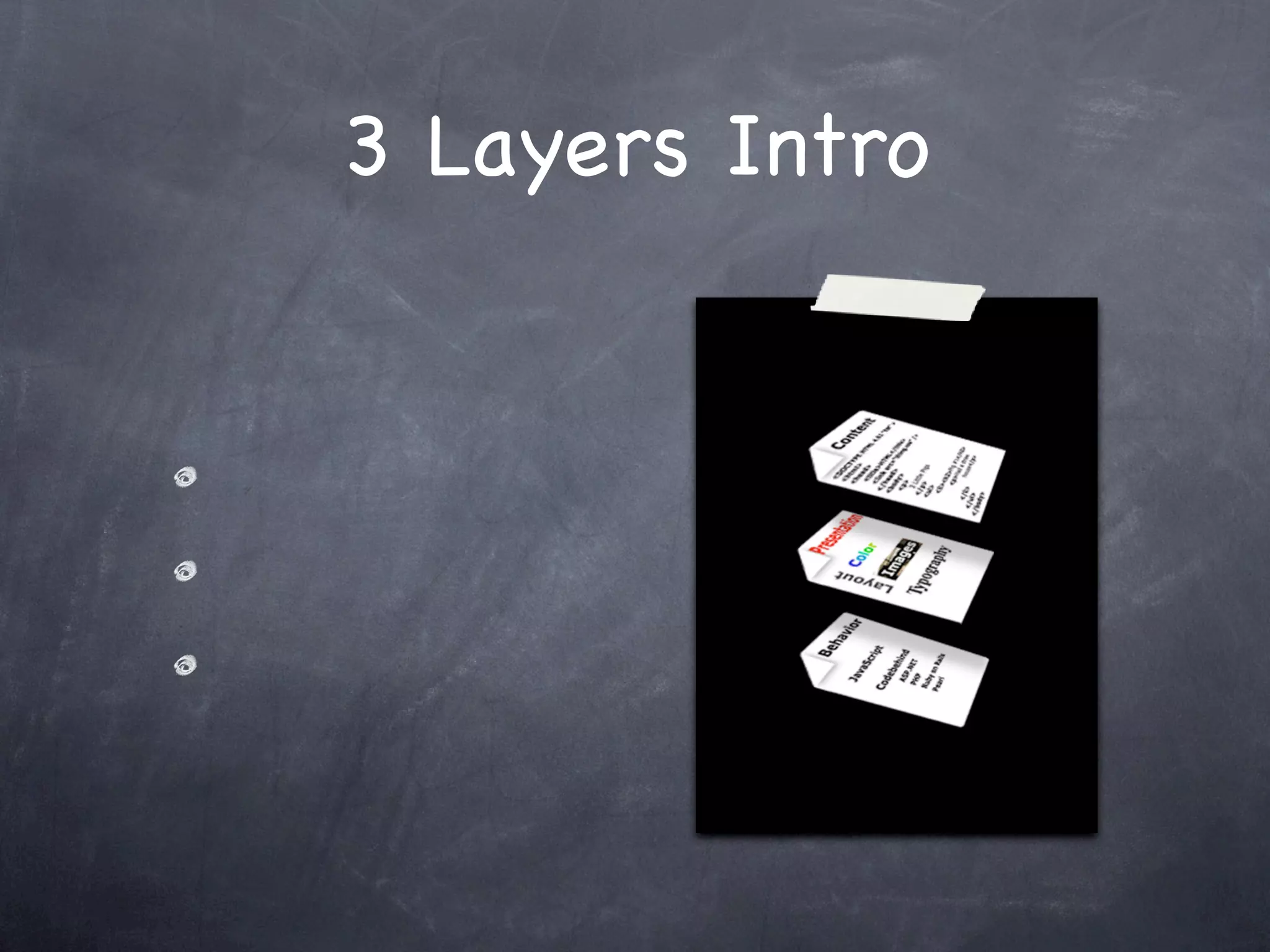 3 Layers of the Web - Part 1