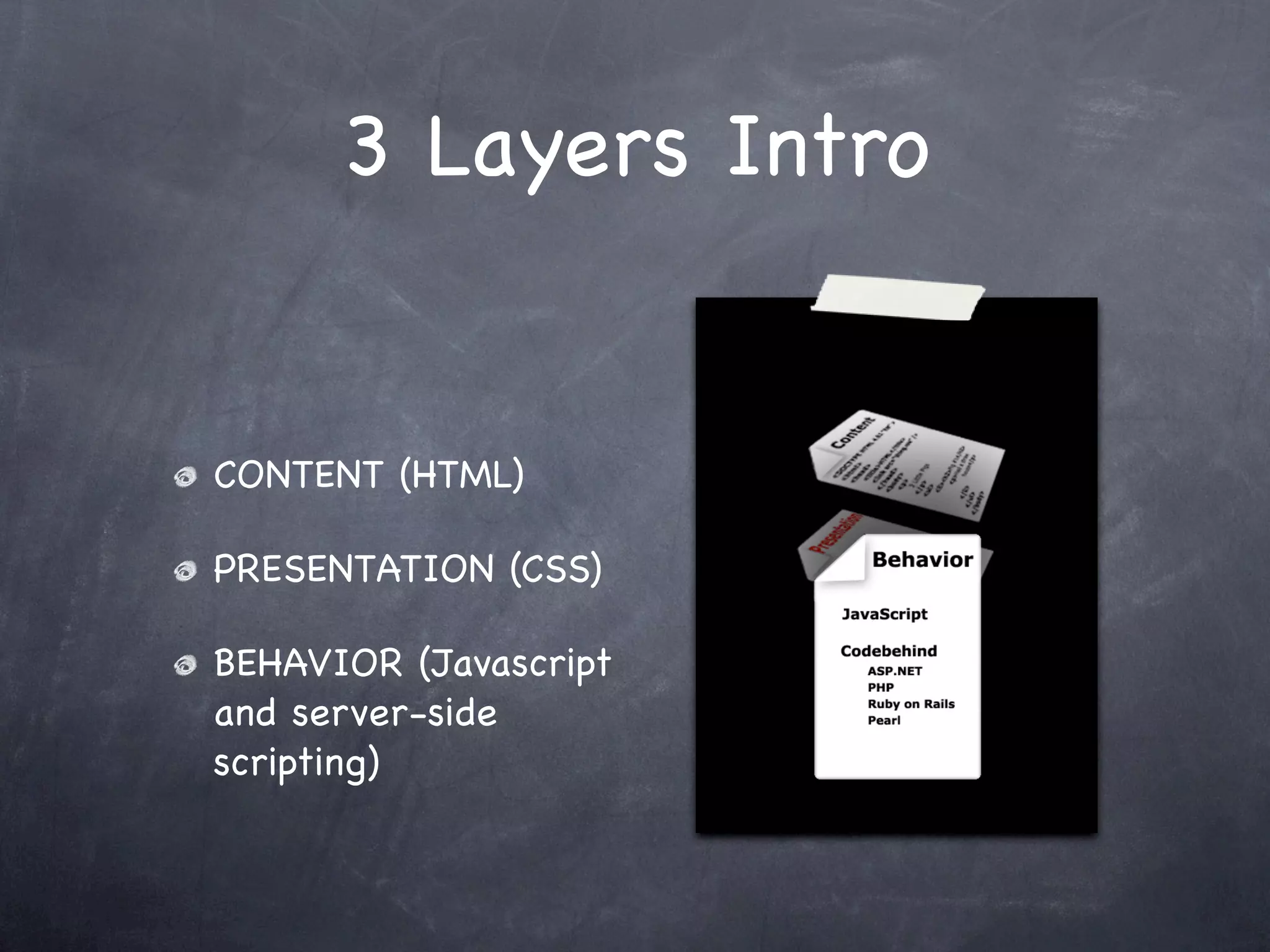 3 Layers of the Web - Part 1