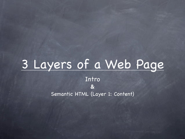 3 Layers of the Web - Part 1 | PDF | Web Design and HTML | Internet