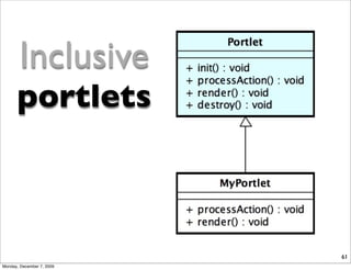 Inclusive
      portlets



                           61
Monday, December 7, 2009
 