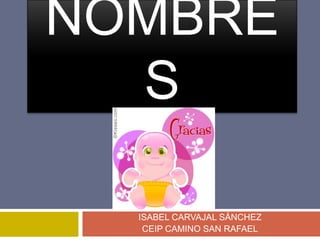 ISABEL CARVAJAL SÁNCHEZ CEIP CAMINO SAN RAFAELLOS NOMBRES