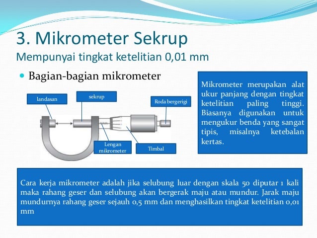 Alat Ukur Panjang Yang Memiliki Ketelitian Paling Tinggi - Berbagai Alat