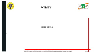 06/20/2025
ACTIVITY
11/17
SHAPE JOINING
MANUFACTURING TEST PRINCIPLESS//19ECB302-VLSI DESIGN/J.Prabakaran/Assistant Professor/ECE/SNSCT
 