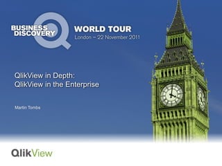 QlikView in Depth:
QlikView in the Enterprise


Martin Tombs
 