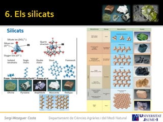 Silicats
Sergi Meseguer Costa Departament de Ciències Agràries i del Medi Natural
 