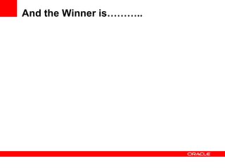 And the Winner is……….. 
