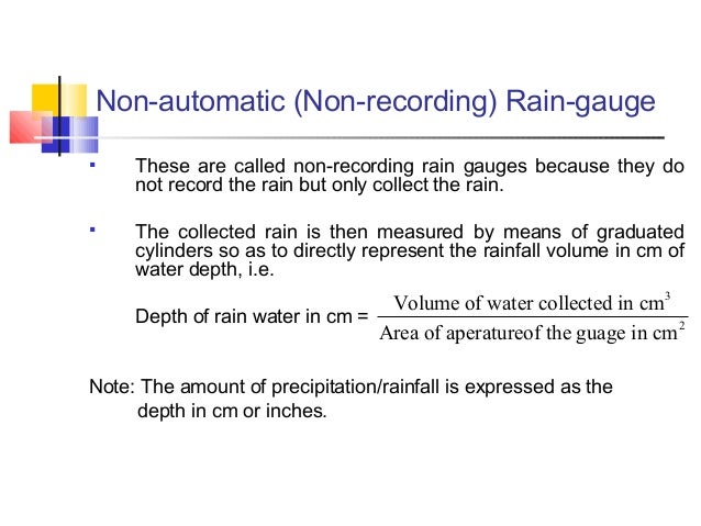 Hydrology Measurement Of Rainfall
