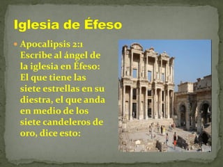 Apocalipsis 2 mensaje a las siete iglesias Efeso