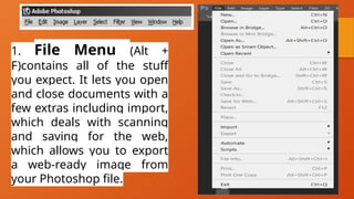 Menu Bar Computer Science 1 Advanced subject | PPTX