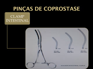 PINÇAS DE COPROSTASE
CLAMP
INTESTINAL
 