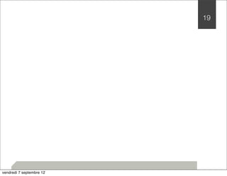 19 
vendredi 7 septembre 12 
 