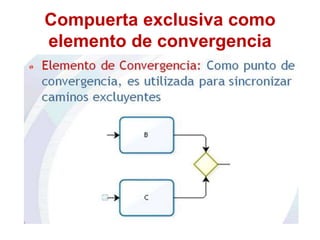 Compuerta exclusiva como
elemento de convergencia
 
