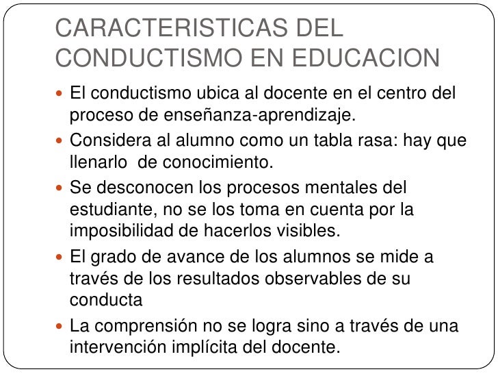 Modelo conductista del aprendizaje