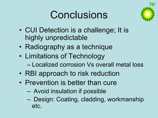 CUI Risk Reduction by Non-Intrusive Inspection by Mohammed Shamim, BP Sharjah