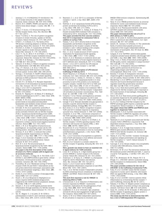 REVIEWS

1.	    Janeway, C. A. Jr & Medzhitov, R. Introduction: the           28.	 Baumann, C. L. et al. CD14 is a coreceptor of Toll-like               HMGB1/DNA immune complexes. Autoimmunity 43,
       role of innate immunity in the adaptive immune                     receptors 7 and 9. J. Exp. Med. 207, 2689–2701                        103–110 (2010).
       response. Semin. Immunol. 10, 349–350 (1998).                      (2010).                                                        53.	   Yanai, H. et al. HMGB proteins function as universal
2.	    Bianchi, M. E. DAMPs, PAMPs and alarmins: all we              29.	 Hailman, E. et al. Lipopolysaccharide (LPS)-binding                   sentinels for nucleic‑acid‑mediated innate immune
       need to know about danger. J. Leukoc. Biol. 81, 1–5                protein accelerates the binding of LPS to CD14.                       responses. Nature 462, 99–103 (2009).
       (2007).                                                            J. Exp. Med. 179, 269–277 (1994).                              54.	   Lande, R. et al. Plasmacytoid dendritic cells sense
3.	    Kang, J. Y. & Lee, J.-O. Structural biology of the            30.	 Lee, H. K., Dunzendorfer, S., Soldau, K. & Tobias, P. S.              self-DNA coupled with antimicrobial peptide.
       Toll-like receptor family. Annu. Rev. Biochem. 80,                 Double-stranded RNA-mediated TLR3 activation is                       Nature 449, 564–569 (2007).
       917–941 (2011).                                                    enhanced by CD14. Immunity 24, 153–163 (2006).                        This paper demonstrated the role of LL37 in
4.	    Kawai, T. & Akira, S. The role of pattern-recognition              This paper provided the first concrete evidence                       DNA delivery to TLR9 in pDCs.
       receptors in innate immunity: update on Toll-like                  that CD14 is important for endosomal TLRs in                   55.	   Gilliet, M. & Lande, R. Antimicrobial peptides and self-
       receptors. Nature Immunol. 11, 373–384 (2010).                     addition to surface TLRs.                                             DNA in autoimmune skin inflammation. Curr. Opin.
5.	    O’Neill, L. A. & Bowie, A. G. The family of five:             31.	 Nakata, T. et al. CD14 directly binds to triacylated                  Immunol. 20, 401–407 (2008).
       TIR‑domain‑containing adaptors in Toll-like receptor               lipopeptides and facilitates recognition of the                56.	   Zanetti, M., Gennaro, R. & Romeo, D. The cathelicidin
       signalling. Nature Rev. Immunol. 7, 353–364 (2007).                lipopeptides by the receptor complex of Toll-like                     family of antimicrobial peptide precursors: a
6.	    Trinchieri, G. & Sher, A. Cooperation of Toll-like                 receptors 2 and 1 without binding to the complex.                     component of the oxygen-independent defense
       receptor signals in innate immune defence.                         Cell. Microbiol. 8, 1899–1909 (2006).                                 mechanisms of neutrophils. Ann. NY Acad. Sci. 832,
       Nature Rev. Immunol. 7, 179–190 (2007).                       32.	 Kim, J. I. et al. Crystal structure of CD14 and its                   147–162 (1997).
7.	    Liew, F. Y., Xu, D., Brint, E. K. & O’Neill, L. A. Negative        implications for lipopolysaccharide signaling.                 57.	   Ganguly, D. et al. Self‑RNA–antimicrobial peptide
       regulation of Toll-like receptor-mediated immune                   J. Biol. Chem. 280, 11347–11351 (2005).                               complexes activate human dendritic cells through TLR7
       responses. Nature Rev. Immunol. 5, 446–458 (2005).            33.	 Haziot, A. et al. Resistance to endotoxin shock and                   and TLR8. J. Exp. Med. 206, 1983–1994 (2009).
8.	    Schroder, K. & Tschopp, J. The inflammasomes.                      reduced dissemination of Gram-negative bacteria in             58.	   Yang, Y. & Li, Z. Roles of heat shock protein gp96 in
       Cell 140, 821–832 (2010).                                          CD14‑deficient mice. Immunity 4, 407–414 (1996).                      the ER quality control: redundant or unique function?
9.	    Takeuchi, O. & Akira, S. Pattern recognition receptors        34.	 Zanoni, I. et al. CD14 controls the LPS-induced                       Mol. Cells 20, 173–182 (2005).
       and inflammation. Cell 140, 805–820 (2010).                        endocytosis of Toll-like receptor 4. Cell 147,                 59.	   Liu, B. & Li, Z. Endoplasmic reticulum HSP90b1
10.	   Ting, J. P., Duncan, J. A. & Lei, Y. How the                       868–880 (2011).                                                       (gp96, grp94) optimizes B‑cell function via
       noninflammasome NLRs function in the innate                        This was the first description of LPS-induced                         chaperoning integrin and TLR but not
       immune system. Science 327, 286–290 (2010).                        trafficking of TLR4 by CD14.                                          immunoglobulin. Blood 112, 1223–1230 (2008).
11.	   Tschopp, J. & Schroder, K. NLRP3 inflammasome                 35.	 Akashi-Takamura, S. & Miyake, K. TLR accessory                 60.	   Randow, F. & Seed, B. Endoplasmic reticulum
       activation: the convergence of multiple signalling                 molecules. Curr. Opin. Immunol. 20, 420–425 (2008).                   chaperone gp96 is required for innate immunity but
       pathways on ROS production? Nature Rev. Immunol.              36.	 da Silva Correia, J., Soldau, K., Christen, U., Tobias,               not cell viability. Nature Cell Biol. 3, 891–896 (2001).
       10, 210–215 (2010).                                                P. S. & Ulevitch, R. J. Lipopolysaccharide is in close         61.	   Wanderling, S. et al. GRP94 is essential for mesoderm
12.	   Ulevitch, R. J. & Tobias, P. S. Receptor-dependent                 proximity to each of the proteins in its membrane                     induction and muscle development because it
       mechanisms of cell stimulation by bacterial endotoxin.             receptor complex: transfer from CD14 to TLR4 and                      regulates insulin-like growth factor secretion.
       Annu. Rev. Immunol. 13, 437–457 (1995).                            MD‑2. J. Biol. Chem. 276, 21129–21135 (2001).                         Mol. Biol. Cell 18, 3764–3775 (2007).
13.	   Jiang, Z. et al. CD14 is required for                         37.	 Gioannini, T. L. et al. Isolation of an endotoxin–MD‑2         62.	   Yang, Y. et al. Heat shock protein gp96 is a master
       MyD88‑independent LPS signaling. Nature Immunol.                   complex that produces Toll-like receptor 4‑dependent                  chaperone for Toll-like receptors and is important in
       6, 565–570 (2005).                                                 cell activation at picomolar concentrations. Proc. Natl               the innate function of macrophages. Immunity 26,
14.	   Dziarski, R., Tapping, R. I. & Tobias, P. S. Binding of            Acad. Sci. USA 101, 4186–4191 (2004).                                 215–226 (2007).
       bacterial peptidoglycan to CD14. J. Biol. Chem. 273,          38.	 Compton, T. et al. Human cytomegalovirus activates             63.	   Staron, M. et al. Heat-shock protein gp96/grp94 is
       8680–8690 (1998).                                                  inflammatory cytokine responses via CD14 and                          an essential chaperone for the platelet glycoprotein
15.	   Schroder, N. W. et al. Lipopolysaccharide binding                  Toll‑like receptor 2. J. Virol. 77, 4588–4596 (2003).                 Ib‑IX‑V complex. Blood 117, 7136–7144 (2011).
       protein binds to triacylated and diacylated                   39.	 Georgel, P. et al. Vesicular stomatitis virus glycoprotein G   64.	   Liu, B. et al. Folding of Toll-like receptors by the
       lipopeptides and mediates innate immune responses.                 activates a specific antiviral Toll-like receptor 4‑                  HSP90 paralogue gp96 requires a substrate-specific
       J. Immunol. 173, 2683–2691 (2004).                                 dependent pathway. Virology 362, 304–313 (2007).                      cochaperone. Nature Commun. 1, 79 (2010).
16.	   Schroder, N. W. et al. Lipoteichoic acid (LTA) of             40.	 Kurt-Jones, E. A. et al. Pattern recognition receptors                This paper shows that GRP94 and PRAT4A work
       Streptococcus pneumoniae and Staphylococcus                        TLR4 and CD14 mediate response to respiratory                         together to chaperone TLRs.
       aureus activates immune cells via Toll-like receptor               syncytial virus. Nature Immunol. 1, 398–401 (2000).            65.	   Wakabayashi, Y. et al. A protein associated with
       (TLR)‑2, lipopolysaccharide-binding protein (LBP),            41.	 Carpenter, S. et al. TRIL, a functional component of                  Toll-like receptor 4 (PRAT4A) regulates cell surface
       and CD14, whereas TLR‑4 and MD‑2 are not involved.                 the TLR4 signaling complex, highly expressed in brain.                expression of TLR4. J. Immunol. 177, 1772–1779
       J. Biol. Chem. 278, 15587–15594 (2003).                            J. Immunol. 183, 3989–3995 (2009).                                    (2006).
17.	   Jack, R. S. et al. Lipopolysaccharide-binding protein is      42.	 Carpenter, S., Wochal, P., Dunne, A. & O’Neill, L. A.          66.	   Takahashi, K. et al. A protein associated with Toll-like
       required to combat a murine Gram-negative bacterial                Toll-like receptor 3 (TLR3) signaling requires TLR4                   receptor (TLR) 4 (PRAT4A) is required for TLR-
       infection. Nature 389, 742–745 (1997).                             interactor with leucine-rich repeats (TRIL). J. Biol.                 dependent immune responses. J. Exp. Med. 204,
18.	   Weber, J. R. et al. Recognition of pneumococcal                    Chem. 286, 38795–38804 (2011).                                        2963–2976 (2007).
       peptidoglycan: an expanded, pivotal role for LPS              43.	 Kessenbrock, K. et al. Proteinase 3 and neutrophil             67.	   Kiyokawa, T. et al. A single base mutation in the
       binding protein. Immunity 19, 269–279 (2003).                      elastase enhance inflammation in mice by inactivating                 PRAT4A gene reveals differential interaction of
19.	   Shimazu, R. et al. MD‑2, a molecule that confers                   antiinflammatory progranulin. J. Clin. Invest. 118,                   PRAT4A with Toll-like receptors. Int. Immunol. 20,
       lipopolysaccharide responsiveness on Toll-like                     2438–2447 (2008).                                                     1407–1415 (2008).
       receptor 4. J. Exp. Med. 189, 1777–1782 (1999).               44.	 Zhu, J. et al. Conversion of proepithelin to epithelins:       68.	   Tabeta, K. et al. The Unc93b1 mutation 3d disrupts
20.	   Nagai, Y. et al. Essential role of MD‑2 in LPS                     roles of SLPI and elastase in host defense and wound                  exogenous antigen presentation and signaling via
       responsiveness and TLR4 distribution. Nature                       repair. Cell 111, 867–878 (2002).                                     Toll-like receptors 3, 7 and 9. Nature Immunol. 7,
       Immunol. 3, 667–672 (2002).                                   45.	 Park, B. et al. Granulin is a soluble cofactor for                    156–164 (2006).
21.	   Park, B. S. et al. The structural basis of                         Toll-like receptor 9 signaling. Immunity 34, 505–513           69.	   Casrouge, A. et al. Herpes simplex virus encephalitis
       lipopolysaccharide recognition by the TLR4–MD‑2                    (2011).                                                               in human UNC‑93B deficiency. Science 314,
       complex. Nature 458, 1191–1195 (2009).                             Here, granulin was shown to have an essential role                    308–312 (2006).
       This paper is the first description of the crystal                 in ligand delivery for TLR9 activation.                        70.	   Brinkmann, M. M. et al. The interaction between the
       structure of a TLR in complex with its ligand and             46.	 Lotze, M. T. & Tracey, K. J. High-mobility group box 1                ER membrane protein UNC93B and TLR3, 7, and 9 is
       an accessory molecule.                                             protein (HMGB1): nuclear weapon in the immune                         crucial for TLR signaling. J. Cell Biol. 177, 265–275
22.	   Calvo, D., Dopazo, J. & Vega, M. A. The CD36, CLA‑1                arsenal. Nature Rev. Immunol. 5, 331–342 (2005).                      (2007).
       (CD36L1), and LIMPII (CD36L2) gene family: cellular           47.	 Andersson, U. & Tracey, K. J. HMGB1 is a therapeutic           71.	   Kim, Y. M., Brinkmann, M. M., Paquet, M. E. &
       distribution, chromosomal location, and genetic                    target for sterile inflammation and infection.                        Ploegh, H. L. UNC93B1 delivers nucleotide-sensing
       evolution. Genomics 25, 100–106 (1995).                            Annu. Rev. Immunol. 29, 139–162 (2011).                               Toll-like receptors to endolysosomes. Nature 452,
23.	   Triantafilou, M. et al. Membrane sorting of Toll-like         48.	 Ivanov, S. et al. A novel role for HMGB1 in                           234–238 (2008).
       receptor (TLR)‑2/6 and TLR2/1 heterodimers at the                  TLR9‑mediated inflammatory responses to CpG-DNA.                      This paper provides evidence for the role of
       cell surface determines heterotypic associations with              Blood 110, 1970–1981 (2007).                                          UNC93B1 in the trafficking of endosomal TLRs.
       CD36 and intracellular targeting. J. Biol. Chem. 281,         49.	 Tian, J. et al. Toll-like receptor 9‑dependent activation      72.	   Fukui, R. et al. Unc93B1 biases Toll-like receptor
       31002–31011 (2006).                                                by DNA-containing immune complexes is mediated by                     responses to nucleic acid in dendritic cells toward
24.	   Hoebe, K. et al. CD36 is a sensor of diacylglycerides.             HMGB1 and RAGE. Nature Immunol. 8, 487–496                            DNA- but against RNA-sensing. J. Exp. Med. 206,
       Nature 433, 523–527 (2005).                                        (2007).                                                               1339–1350 (2009).
25.	   Stuart, L. M. et al. Response to Staphylococcus                    This work first reported a role for HMGB1 in                   73.	   Fukui, R. et al. Unc93B1 restricts systemic lethal
       aureus requires CD36‑mediated phagocytosis                         delivering DNA to TLR9.                                               inflammation by orchestrating Toll-like receptor 7
       triggered by the COOH-terminal cytoplasmic domain.            50.	 Urbonaviciute, V. et al. Induction of inflammatory and                and 9 trafficking. Immunity 35, 69–81 (2011).
       J. Cell Biol. 170, 477–485 (2005).                                 immune responses by HMGB1–nucleosome                           74.	   Nakatsu, F. & Ohno, H. Adaptor protein complexes as
26.	   Stewart, C. R. et al. CD36 ligands promote sterile                 complexes: implications for the pathogenesis of SLE.                  the key regulators of protein sorting in the post-Golgi
       inflammation through assembly of a Toll-like receptor              J. Exp. Med. 205, 3007–3018 (2008).                                   network. Cell Struct. Funct. 28, 419–429 (2003).
       4 and 6 heterodimer. Nature Immunol. 11, 155–161              51.	 Leadbetter, E. A. et al. Chromatin–IgG complexes               75.	   Sasai, M., Linehan, M. M. & Iwasaki, A. Bifurcation of
       (2010).                                                            activate B cells by dual engagement of IgM and Toll-                  Toll-like receptor 9 signaling by adaptor protein 3.
27.	   Tao, N., Wagner, S. J. & Lublin, D. M. CD36 is                     like receptors. Nature 416, 603–607 (2002).                           Science 329, 1530–1534 (2010).
       palmitoylated on both N‑ and C‑terminal cytoplasmic           52.	 Avalos, A. M. et al. RAGE-independent autoreactive                    This study was the first to demonstrate that AP3
       tails. J. Biol. Chem. 271, 22315–22320 (1996).                     B cell activation in response to chromatin and                        has a role in TLR9‑dependent IFN responses.




178 | MARCH 2012 | VOLUME 12	                                                                                                                              www.nature.com/reviews/immunol

                                                                     © 2012 Macmillan Publishers Limited. All rights reserved
 