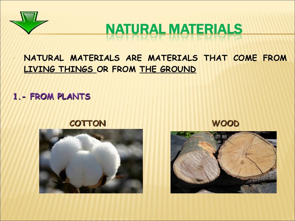 natural manufactured materials