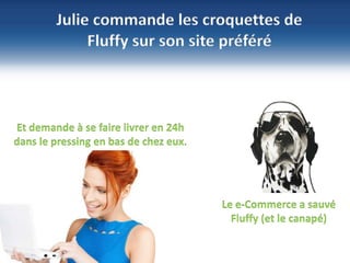 15
©NBS System
Sécurité – Hébergement - Infogérance
www.nbs-system.com
Julie commande les croquettes de
Fluffy sur son site préféré
Et demande à se faire livrer en 24h
dans le pressing en bas de chez eux.
Le e-Commerce a sauvé
Fluffy (et le canapé)
 