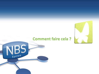 22
©NBS System
Sécurité – Hébergement - Infogérance
www.nbs-system.com •2
2
Comment faire cela ?
 
