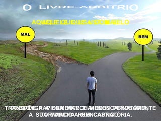 TRANSPÕE RAPIDAMENTE E MENOS PENOSAMENTE
A SUA MARCHA REENCARNATÓRIA.
PROLONGA A SUA MARCHA REENCARNATÓRIA,
TORNANDO-A UM CASTIGO.
AQUELE QUE USA COM ZELO
AQUELE QUE USA MAL
 