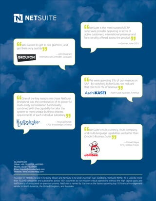 NetSuite Enterprise Brochure | PDF