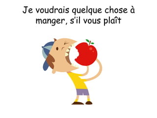 Je voudrais quelque chose à manger, s’il vous plaît 