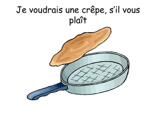 Je voudrais une crêpe, s’il vous plaît 